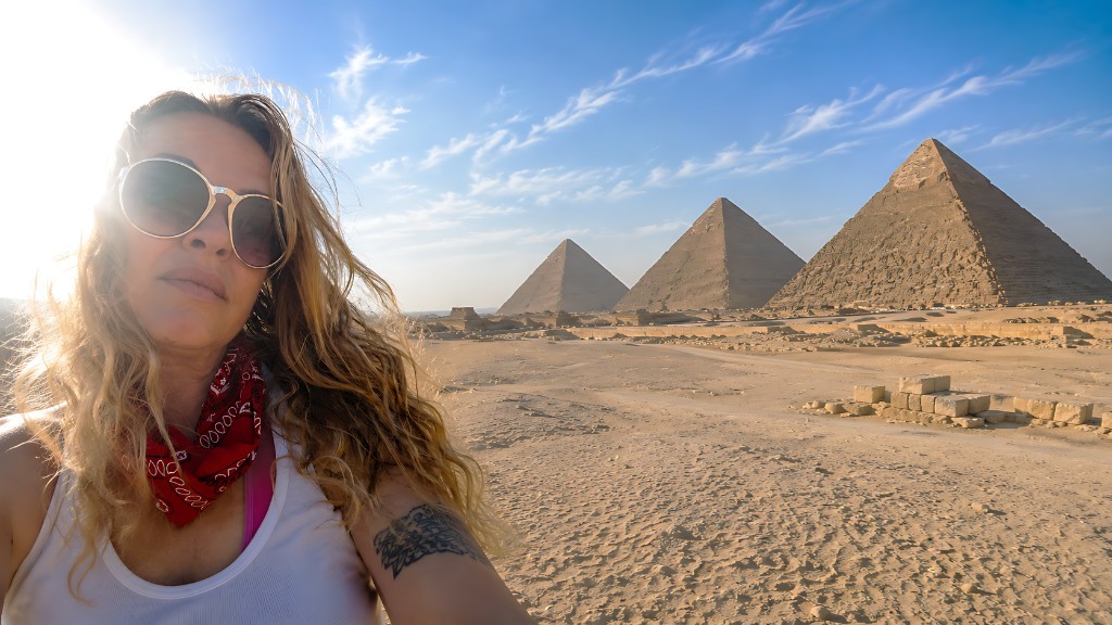 Anna at the Pyramids of Giza